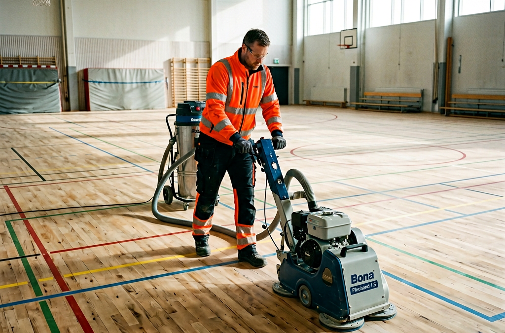 Commercial Excellence: Restoring Sports Hall Floors for Surbiton Schools and Gyms