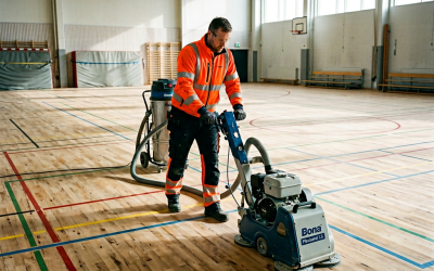 Commercial Excellence: Restoring Sports Hall Floors for Surbiton Schools and Gyms